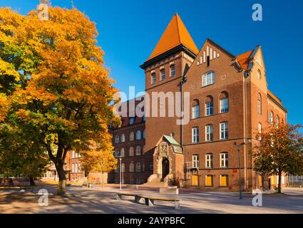 Landskrona - Ottobre 2018, Svezia: Vista della Dammhag School (Dammhagskolan) in una piccola città svedese Foto Stock