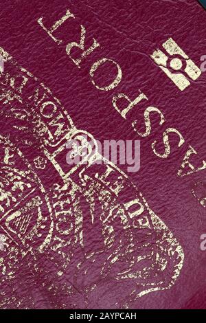 Passaporto Britannico/Europeo Foto Stock