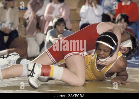 Austin, Texas: Partita di wrestling per ragazzi delle scuole superiori. ©Bob Daemmrich Foto Stock