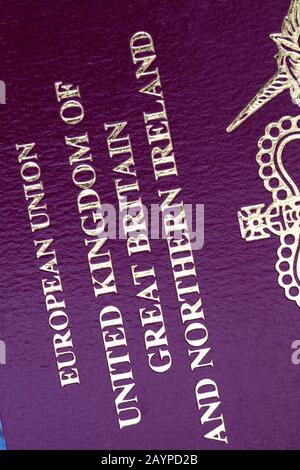 Passaporto Britannico/Europeo Foto Stock