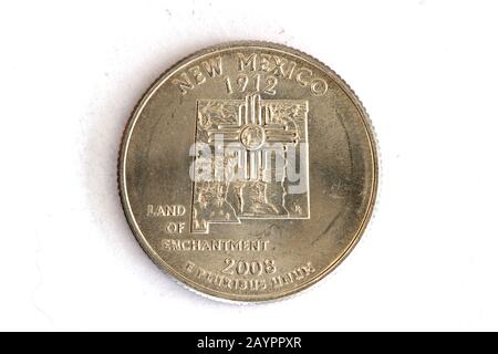 New Mexico State Quarter Foto Stock