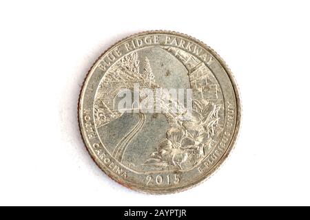 Blue Ridge Parkway Quarter Foto Stock