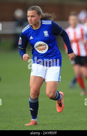 Hetton LE HOLE, INGHILTERRA - FEB 16TH durante la quinta partita della SSE Women's fa Cup tra Sunderland Ladies e Birmingham City Women a Eppleton Colliery Welfare, Hetton le Hole Domenica 16th Febbraio 2020. (Credit: Mark Fletcher | Mi News) Credit: Mi News & Sport /Alamy Live News Foto Stock