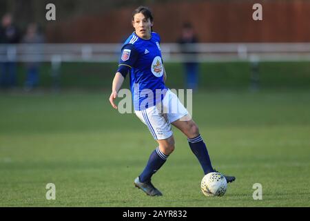 Hetton LE HOLE, INGHILTERRA - FEB 16TH Rachel Williams della città di Birmingham durante la partita della tazza di fa delle donne del SSE della quinta rotonda fra le donne del Sunderland e le donne della città di Birmingham alla Welfare del Colliery di Eppleton, Hetton le Hole la Domenica 16th Febbraio 2020. (Credit: Mark Fletcher | Mi News) Credit: Mi News & Sport /Alamy Live News Foto Stock