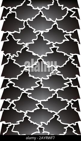 immagine dei capelli danneggiati (pelatura della cuticola) Illustrazione Vettoriale
