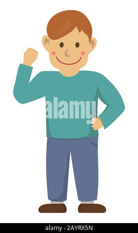 azione gesturante uomo illustrazione (motivazione) Illustrazione Vettoriale