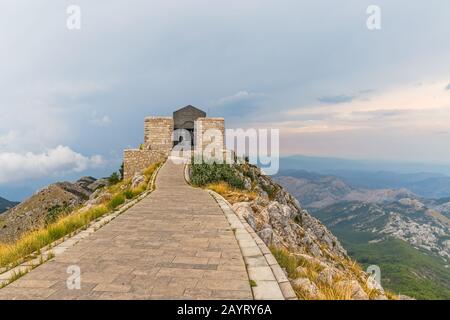 Mausoleo di Njegos Lovcen Foto Stock