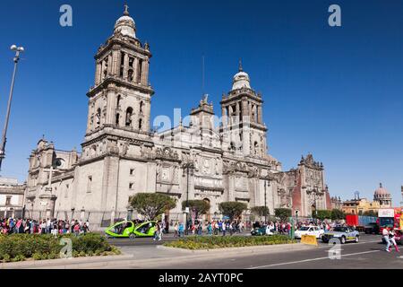 Cattedrale Metropolitana Di Città Del Messico, Zocalo, Plaza De La Constitucion, Città Del Messico, Messico, America Centrale Foto Stock