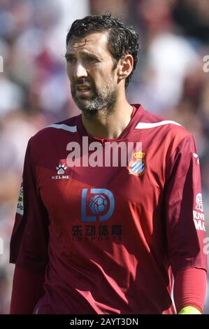 SEVILLA, 16-02-2020. Primera Division Lega Spagnola. LLiga. Estadio Ramon Sanchez-Pizjuan. Diego López (RCD Espanyol) durante il gioco Sevilla FC - RCD Espanyol de Barcelona. Foto Stock