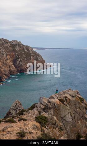 CABO DA ROCA, Portogallo - 20 Settembre 2019: Turistico a Cabo da Roca. Capo Roca Foto Stock