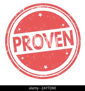 Segno o timbro comprovato su sfondo bianco, illustrazione vettoriale Illustrazione Vettoriale