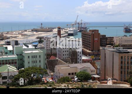 Vista A Est Dal Faro Di Donkin, Donkin Reserve, Port Elizabeth, Nelson Mandela Bay, Eastern Cape Province, Sud Africa, Africa Foto Stock