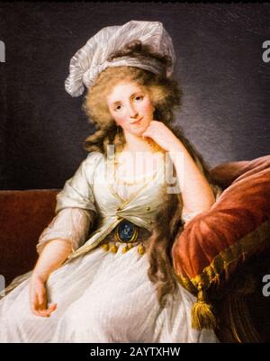 Palais Longchamp, Marsiglia : Elisabeth VIGEE-LEBRUN (1755-1842) Ritratto de la Duchesse d'Orléans vers 1789 Foto Stock