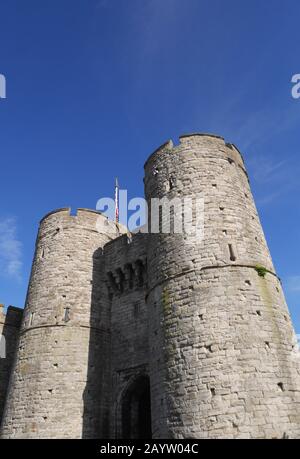 The Westgate Medieval Gatehouse, Canterbury, Kent, Inghilterra, Regno Unito Foto Stock