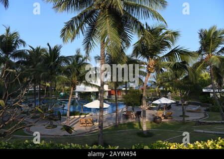 La piscina del 5 stelle Taj Fisherman's Cove Resort and Spa, Chennai, India Foto Stock