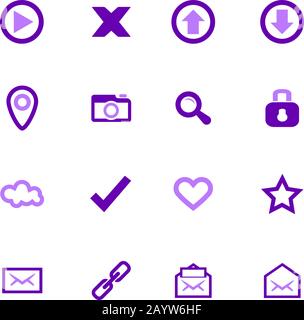 Set di icone dell'interfaccia utente Illustrazione Vettoriale