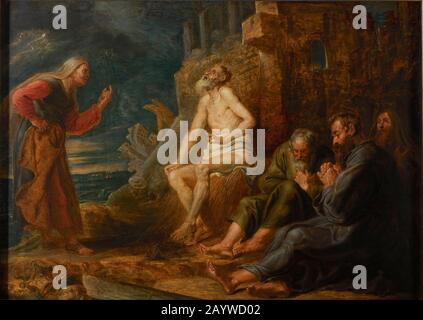 Lavoro sull'heap di sterco. Museo: Museo Mayer van den Bergh, Anversa. Autore: Pieter Paul Rubens. Foto Stock