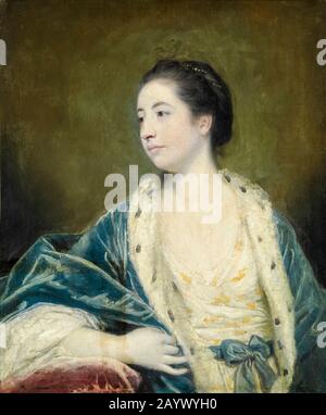 Sir Joshua Reynolds, Ritratto di donna, dipinto, prima del 1792 Foto Stock