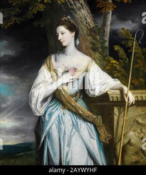 Sir Joshua Reynolds, Anne Dashwood (1743–1830), poi Contessa di Galloway, ritratto dipinto, 1764 Foto Stock