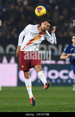 Lorenzo Pellegrini (Roma) durante la Serie Italiana una partita tra Atalanta 2-1 Roma allo Stadio Gewiss il 15 febbraio 2020 a Bergamo, Italia. Credit: Maurizio Borsari/Aflo/Alamy Live News Foto Stock