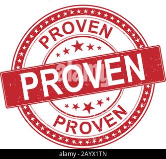 Marchio collaudato. Didascalia di testo con stile di disegno grunge. Timbro con guarnizione in gomma con trama sporca. Illustrazione Vettoriale