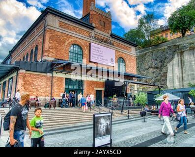 L'ingresso del famosissimo museo fotografico 'Fotografiska' a Stoccolma Foto Stock