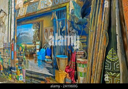 Trompe L'Oeil East West Design Wall Pittura Femantle Perth Western Australia Foto Stock