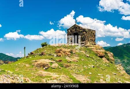 Cappella su una collina a Sanahin, Armenia Foto Stock