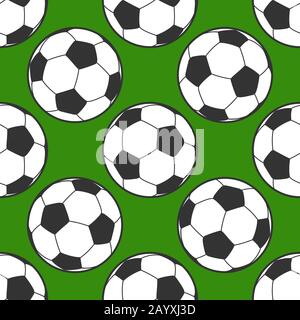 Pallone da calcio sfondo senza cuciture. Sfondo con palla per il gioco. Illustrazione del vettore Illustrazione Vettoriale