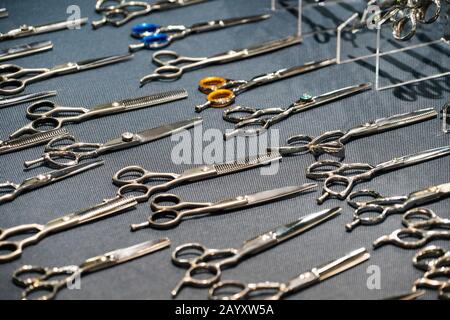 Parrucchiere professionale forbici. In acciaio inox forbici professionali  Foto stock - Alamy