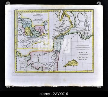 1808 Wilkinson Mappa Antica Foto Stock