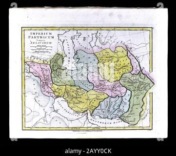 1808 Wilkinson Map Ancient Imperium Parthicum Tempore Arsacidum Parthia Persia Medio Oriente Iran Iraq Foto Stock