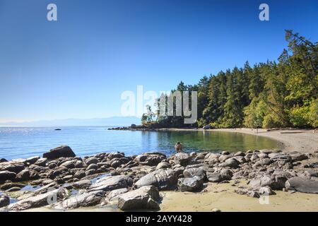 East Sooke Regional Park, Sooke, Vancouver Island, British Columbia, Canada. Foto Stock