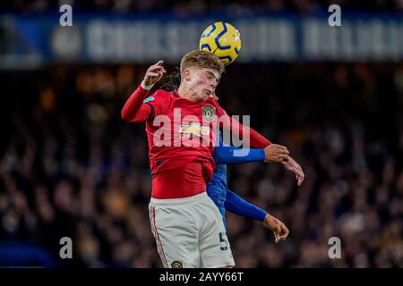 Londra, Regno Unito. 17th febbraio 2020. Durante la partita della Premier League tra Chelsea e Manchester United a Stamford Bridge, Londra, Inghilterra, il 17 febbraio 2020. Foto Di David Horn. Credito: Prime Media Images/Alamy Live News Foto Stock