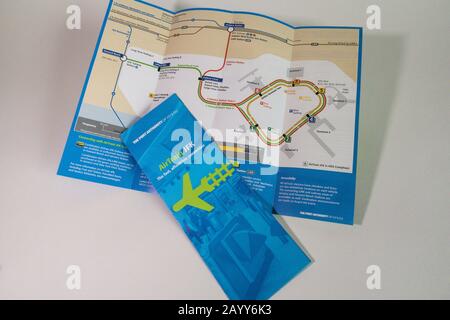 Mappa Airtrain per John F. Kennedy International Airport, New York City, USA Foto Stock