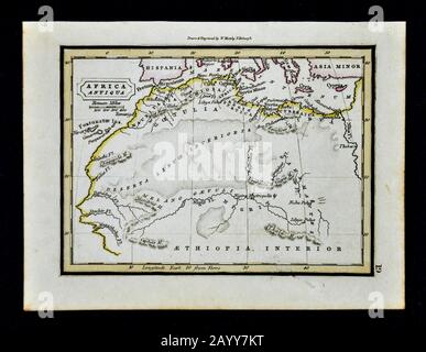 1832 Murphy Mappa del Nord Africa Antico Mauritania Numidia Marocco Egitto Sahara deserto Foto Stock