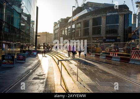 Una scena da Leith Walk a Edimburgo. Foto Stock