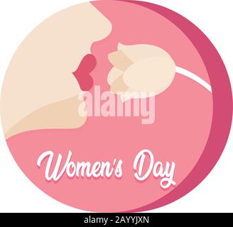 Carta Happy Womens Day Illustrazione Vettoriale