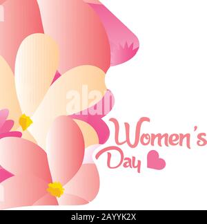 Carta Happy Womens Day Illustrazione Vettoriale