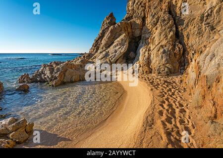 CALA SA BOADELLA LLORET DE MAR COSTA BRAVA GIRONA CATALOGNA SPAGNA Foto Stock