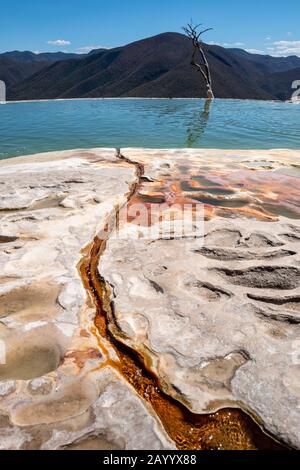 Hiere El Agua formazioni rocciose naturali vicino Oaxaca a San Lorenzo Albarradas, Messico Foto Stock