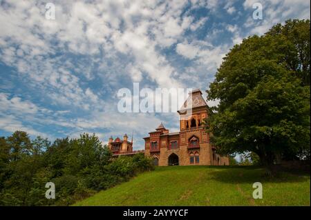 Il palazzo in stile persiano costruito dal pittore Frederic Edwin Church nel sito storico di Olana nella Catskills nello Stato di New York, Stati Uniti. Foto Stock