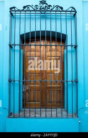 Case e edifici tradizionali colorati di Oaxaca in Messico Foto Stock