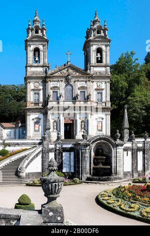 Santuario do Bom Gesù do Monte, Buon Gesù del Monte santuario, Chiesa, Teni, Braga, Minho, Portogallo Foto Stock