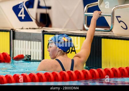 Jimena Perez compete nella 400m Freestyle femminile del Trofeo Alejandro Lopez al Club Natacio Sant Andreu il 15 febbraio 2020 a Barcellona, Spagna. (Foto di DAX/ESPA-Images) Foto Stock