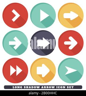 insieme dell'icona di frecce Illustrazione Vettoriale