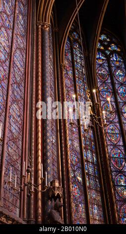 La Sainte Chapelle, Parigi, Francia. Foto Stock