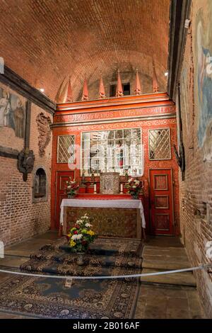 Praga, Repubblica Ceca - 11 novembre 2015: All'interno della Cappella Santa Casa di Loretto di Nostra Signora Dei Bastioni a Praga Foto Stock