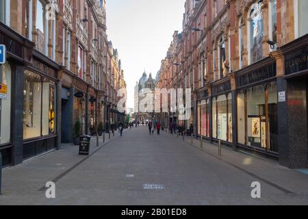 Le strade di Leeds, Regno Unito Foto Stock