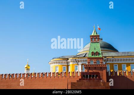 Mausoleo di Lenin e fortezza del Cremlino a Mosca, Russia Foto Stock